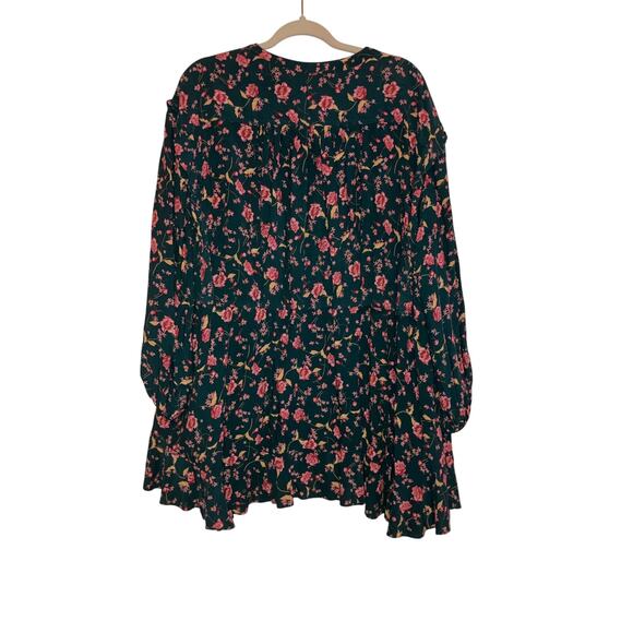 Free People Flower Fields Floral Button Front Ruffle Mini Dress Size Small - Picture 10 of 11